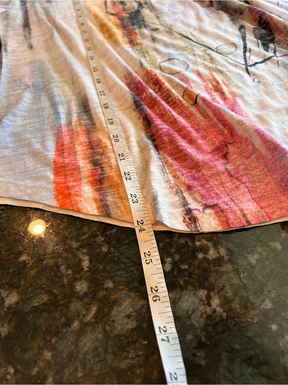 NWOT Jess & Jane Geometric Short Sleeve top. Artsy. Lagenlook. Made in USA. XL - Picture 7 of 7